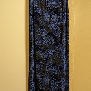 Full Length Black and Blue Skirt Size Large